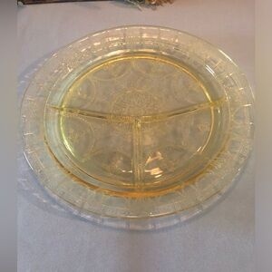 Vintage Anchor Hocking “Ballerina” Yellow Grill Plate